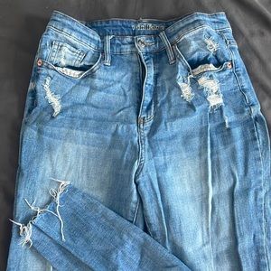 Distressed jeans